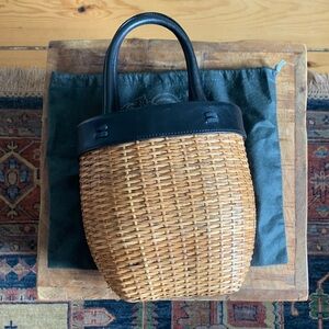 Woven Mini Bag with Black Accents